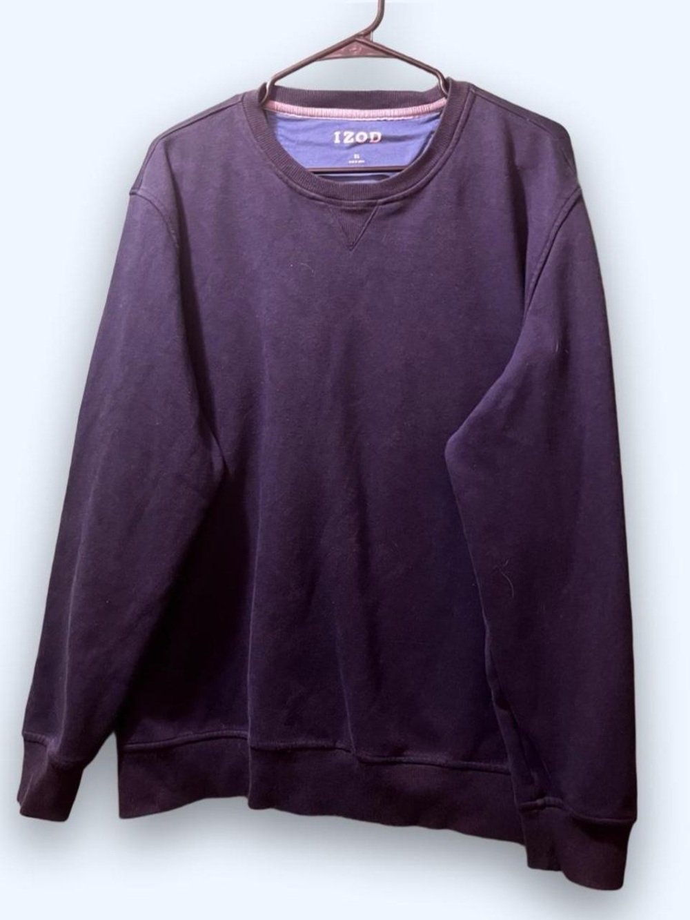 Izod Men's Crewneck Sweatshirt - Dark Purple